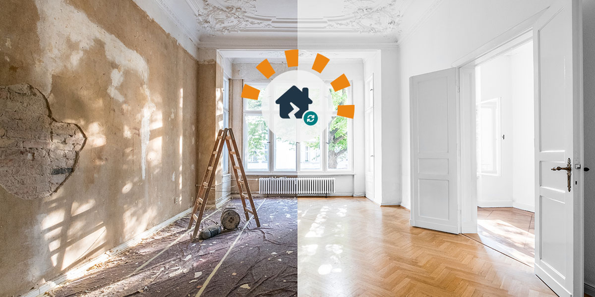Home rebuild and restoration before and after